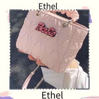 Ethel1 กระเป๋าสะพายไหล่ สะพายข้าง หนัง PU ความจุขนาดใหญ่ แบบพกพา สีพื้น สําหรับตุ๊กตาบาร์บี้ เดินทาง