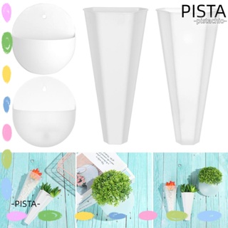 Pista กระถางดอกไม้ แบบแขวนผนัง ใส / สีขาว อุปกรณ์ทําสวน ที่วางดอกไม้ ปลูกต้นไม้