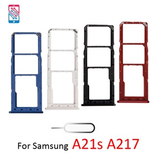 ถาดใส่ซิมการ์ด SD สําหรับ Samsung Galaxy A21s A217 A217F A217M A217N