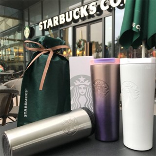 Starbucks แก้วกาแฟสเตนเลส สุญญากาศ ลายเทพีไล่โทนสี