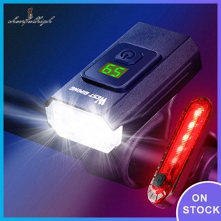 ✿Cheerfulhigh✿ West BIKING ไฟท้ายจักรยาน LED 350LM 150mAh 6 โหมด Type-C ชาร์จ USB ✿