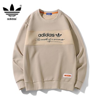 [ขายดี พร้อมส่ง] Adidas เสื้อกันหนาวลําลอง คอกลม แขนยาว ผ้าฝ้าย 100% พิมพ์ลาย แฟชั่น สําหรับผู้ชาย