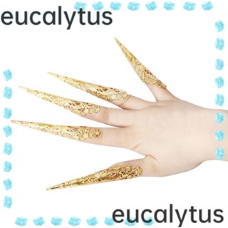 Eucalytus1 เล็บปลอม สีทอง สําหรับเต้นรํา 5 ชิ้น