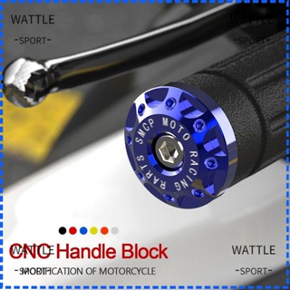 Wattle จุกปิดแฮนด์บาร์ อะลูมิเนียมอัลลอย ทนทาน สําหรับรถมอเตอร์ไซค์ CNC 2 ชิ้น