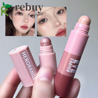 Rebuy 4 สี อายแชโดว์ สติ๊ก, กันน้ํา ชิมเมอร์ 4 In 1 ชุดดินสออายแชโดว์ สีนู้ด, ไฮไลท์ สติ๊ก สีนู้ด ชมพู น้ําตาล มืออาชีพ กันเหงื่อ เครื่องมือแต่งหน้าตา