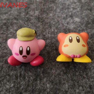 Ivanes ตุ๊กตาฟิกเกอร์ PVC รูปการ์ตูนอนิเมะ Kirby ดาว สีชมพู Diy สําหรับของขวัญคริสต์มาส