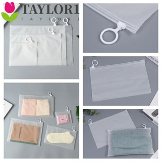 Taylor1 กระเป๋าดินสอ PVC แบบใส มีซิป หลายขนาด สําหรับใส่เอกสาร 10 ชิ้น