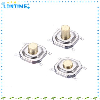 Lontime ปุ่มกดสวิตช์ พลาสติก SMD 4*4*1.5 มม. ความไวสูง สีทอง 10 ชิ้น