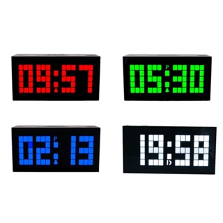 Lianli LED 4-digits Temperature Digital Alarm Calendar Snooze Wall Desk Clock