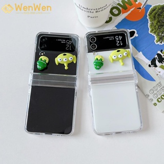 Wenwen เคสโทรศัพท์มือถือ ลายไดโนเสาร์ สามตา แฟชั่น สําหรับ Samsung Z Flip4 Z Flip3