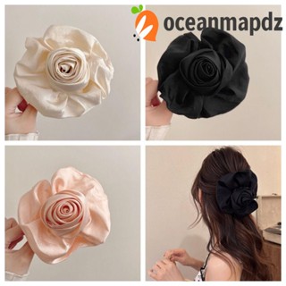 Oceanmapdz กิ๊บติดผม รูปปู ดอกกุหลาบ สีชมพู เครื่องประดับผม สําหรับผู้หญิง