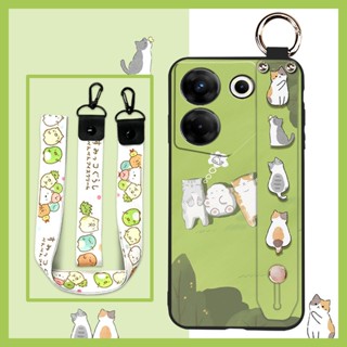 Dirt-resistant Fashion Design Phone Case For Tecno Camon20 Pro 5G/CK8n Silicone Kickstand Waterproof Lanyard Cute Shockproof