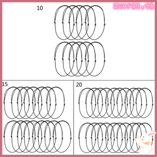 Zuo 10 แพ็ค สายหนังสีดํา ปรับได้ ผูกปม เลื่อน ผูกปม เครื่องประดับ สร้อยคอ เชือก