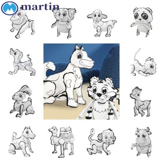 Martin ของเล่นภาพวาดระบายสี รูปกราฟฟิติสุนัข มอนเตสซอรี่ กระต่าย 3D สําหรับเด็กวัยหัดเดิน