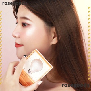 Rosegoods1 พาเลตต์ไฮไลท์คอนทัวร์ กลิตเตอร์ เรืองแสง สําหรับแต่งหน้า