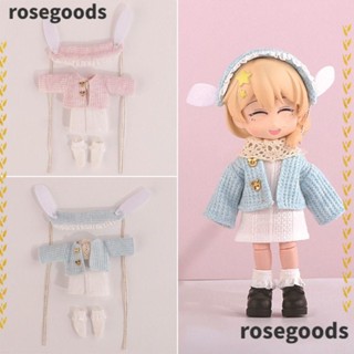 Rosegoods1 เสื้อโค้ท ผ้าฝ้าย อุปกรณ์เสริม สําหรับตุ๊กตา