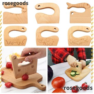 Rosegoods1 ของเล่นเครื่องครัวจําลอง ตัดได้ สําหรับเด็ก