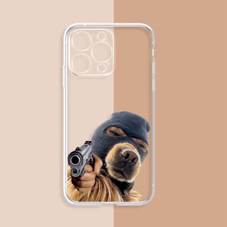 เคสโทรศัพท์มือถือนิ่ม แบบใส ลายเสือ Bandit Dog สําหรับ iPhone13 14promax ip11 8plus