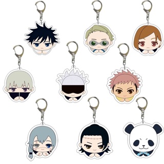 Jujutsu Kaisen Acrylic Keychain Keyring Cute Yuji Itadori Gojo Satoru Anime Ornaments Clearance sale