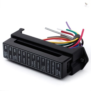 Tfreth กล่องฟิวส์วงจร 12 ทาง DC32V ATC ATO 2-input 12-output สําหรับรถยนต์