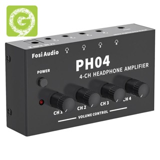 Fosi Audio PH04 เครื่องขยายเสียงสเตอริโอ 4 ช่องทาง ปลั๊ก EU ขนาดกะทัดรัด แบบพกพา สําหรับสตูดิโอ