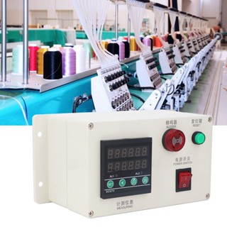  Industrial Shop ตัวนับความยาวแบบดิจิตอล เครื่องวัดล้อแบบลูกกลิ้ง จอแสดงผลแบบดิจิตอล 6 หลัก 1-999999 สำหรับผ้า