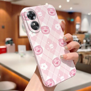 เคสโทรศัพท์มือถือแบบแข็ง กันรอยกล้อง ลายหมี หมู สุนัขน่ารัก สําหรับ OPPO A16 A16s A16e A16k A54s A54 A36 A76 A96 A52 A72 A92