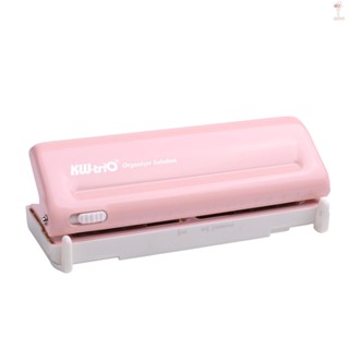 Kw-trio เครื่องเจาะรูโต๊ะ 6 รู ปรับได้ สําหรับ A4 A5 A6 A7 Mini B5 Deskfax Dairy Planner 10 แผ่น