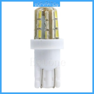 Pop ใหม่ หลอดไฟซีนอน LED 24-SMD T10 168 194 3014 สีขาว สําหรับติดป้ายทะเบียนรถยนต์