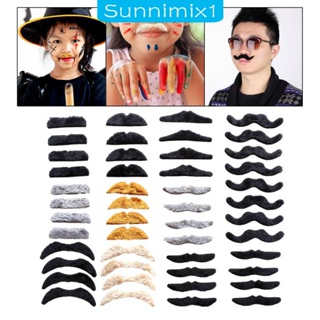 [Sunnimix1] สติกเกอร์หนวดปลอม 6 แบบ 48 ชิ้น