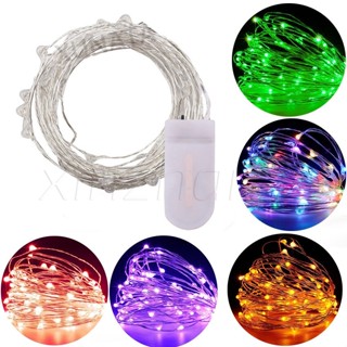 [สินค้าใหม่] สายไฟ LED ลวดทองแดง ยาว 1 เมตร 2 เมตร 3 เมตร ใช้แบตเตอรี่ สําหรับตกแต่งปาร์ตี้คริสต์มาส งานแต่งงาน