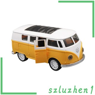 [Szluzhen1] โมเดลรถบัสอัลลอย สเกล 1/32 12.5x4.8x5.5 ซม. พร้อมประตูเปิดได้ ของเล่นเสริมการเรียนรู้ สําหรับเด็กผู้ชาย และเด็กผู้หญิง