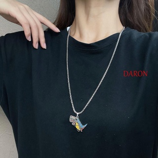 Daron สร้อยคอโช้คเกอร์ จี้รูปไดโนเสาร์ เรียบง่าย สไตล์ฮิปฮอป สําหรับผู้ชาย และผู้หญิง