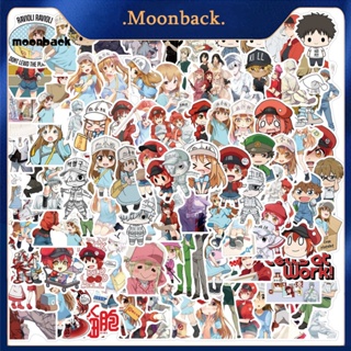 &lt;moonback&gt; สติกเกอร์ ลายการ์ตูนญี่ปุ่น สีสดใส ลอกออกได้ สําหรับติดตกแต่งตู้เย็น ห้องนั่งเล่น 100 ชิ้น ต่อชุด