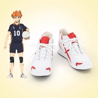 รองเท้าบูท หนัง PU ลายการ์ตูนอนิเมะ Haikyuu Hinata Shoyo เหมาะกับงานปาร์ตี้ฮาโลวีน