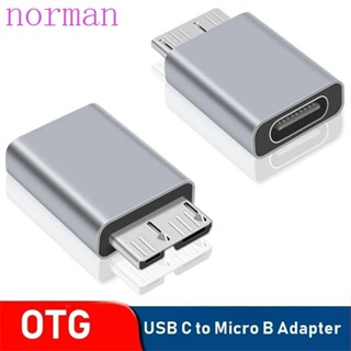 Norman อะแดปเตอร์เชื่อมต่อฮาร์ดไดรฟ์ภายนอก USB 3.0 Micro B ตัวผู้ Type C ตัวเมีย USB 3.0 แบบพกพา