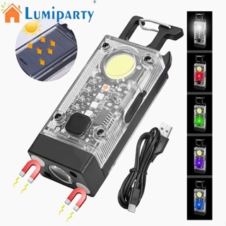 Lumiparty พวงกุญแจไฟฉาย LED 1000LM สว่างมาก ขนาดพกพา พร้อมฐานแม่เหล็กเปิดขวด