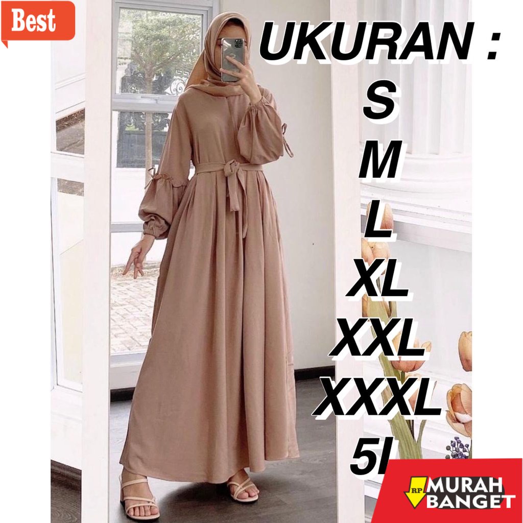 Ramadan Gamis ใหม่ล่าสุดสําหรับผู้หญิง - JUMBO PLAIN MAXI DRESS | STELLA MAXI | SIZE 5L XXXL XXL XL 