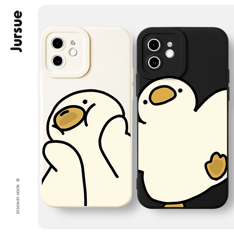 JURSUE คู่น่ารักตลกเคสโทรศัพท์สําหรับ iPhone 17 Air 16 15 14 13 12 11 Pro Max SE 2020 X XR XS 8 7 ip 6S 6 Plus XYH1435