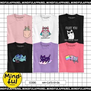 MINIMAL CATS GRAPHIC TEES PRINTS | MINDFUL APPAREL T-SHIRT_02