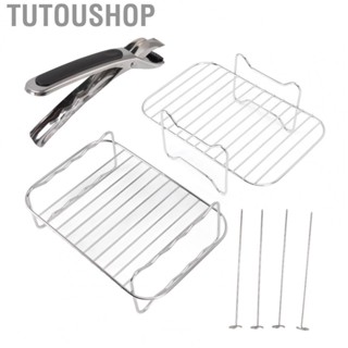 Tutoushop Fryer Rack Stainless Steel Skewer Rack Fryer Steaming Rack With  Scalding