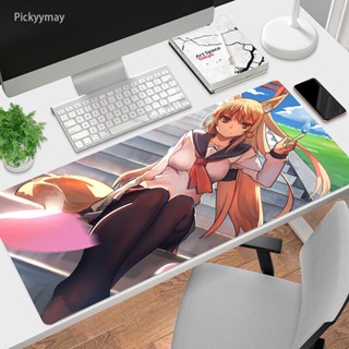 แผ่นรองเมาส์ แบบยาง ขนาดใหญ่ ลายการ์ตูนอนิเมะ Spice And Wolf Holo อุปกรณ์เสริม สําหรับเล่นเกมคอมพิวเตอร์ XXL