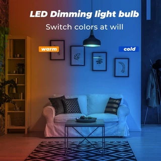 Tuya หลอดไฟ RGB+2700-6500 ขั้ว E27 Zigbee เปิดปิด เปลี่ยนสี ตั้งเวลา ปรับความสว่างผ่านแอป รองรับ Google Home, Alexa