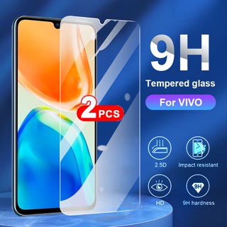 ฟิล์มกระจกนิรภัยกันรอยหน้าจอ HD สําหรับ Vivo V7 V11 V15 V17 V19 V20 V21e V25e S1 Pro