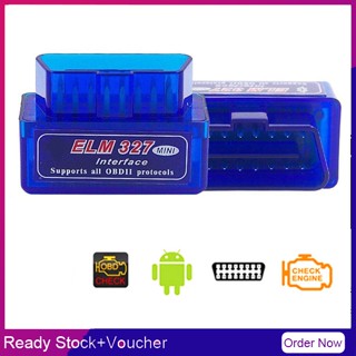 Shine Super Mini ELM327 เครื่องสแกนเนอร์วินิจฉัยรถยนต์ บลูทูธไร้สาย V2.1 OBD2 OBD II