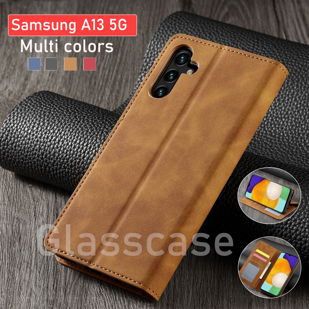 For Samsung Galaxy A13 A 13 A34 A 34 A54 A 54 4G 5G Flip Leather Phone Case Stand Protection Casing Wallet Card Slots Bracket Shockproof Cases Cover