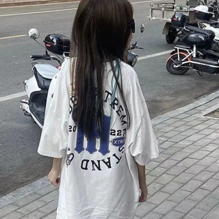 Ins Alphabet Print Summer New Short-sleeved T-shirt Female Student Laid-back Korean Style Loose Casual All-match Top