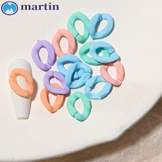 Martin พวงกุญแจเรซิ่น ทรงวงรี 3D สีเจลลี่น่ารัก สไตล์วินเทจ สําหรับตกแต่งเล็บ 40 ชิ้น