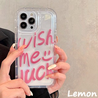 Lemon - เคสโทรศัพท์มือถือแบบนิ่ม ใส กันกระแทก ลายภาษาอังกฤษ สําหรับ ไอโฟน 14pro 14promax 13 13pro 13promax 11 12 12pro 12promax XR XSMAX 7P 8P 6P