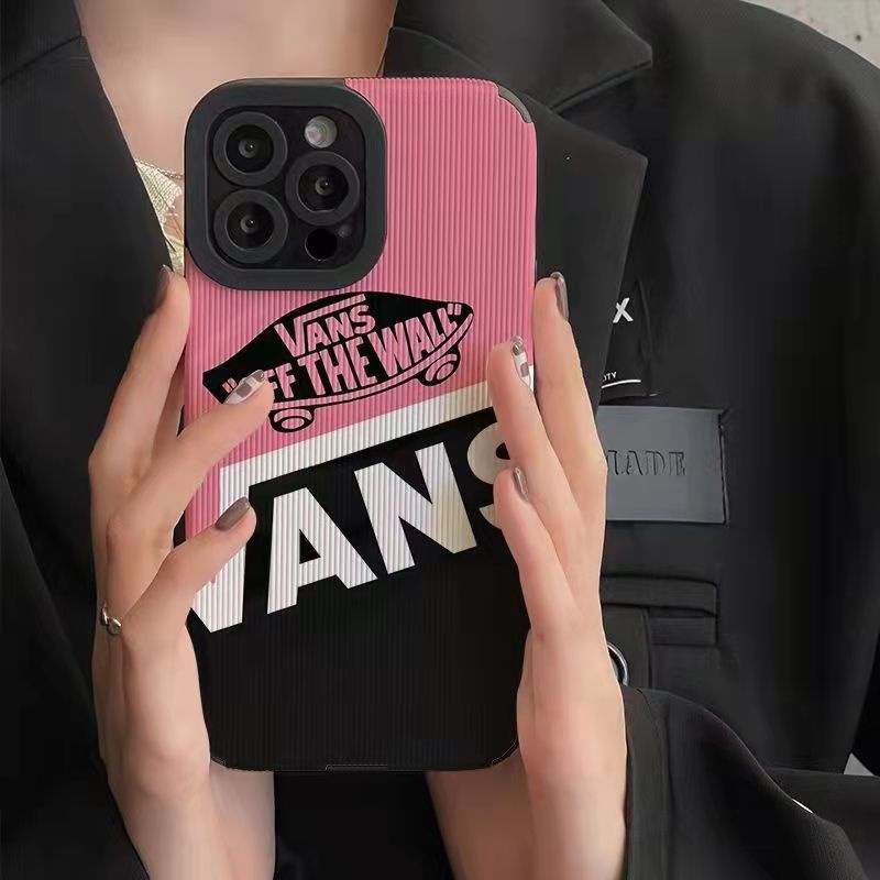 เคสสําหรับ Iphone 11Pro MAX 14/15/16PRO MAX 11 12/6/7/8/plus XR Xmax/15promax แฟชั่นเคสโทรศัพท์ VANS รวมทุกอย่าง lambskin shock proof ปกอ่อน